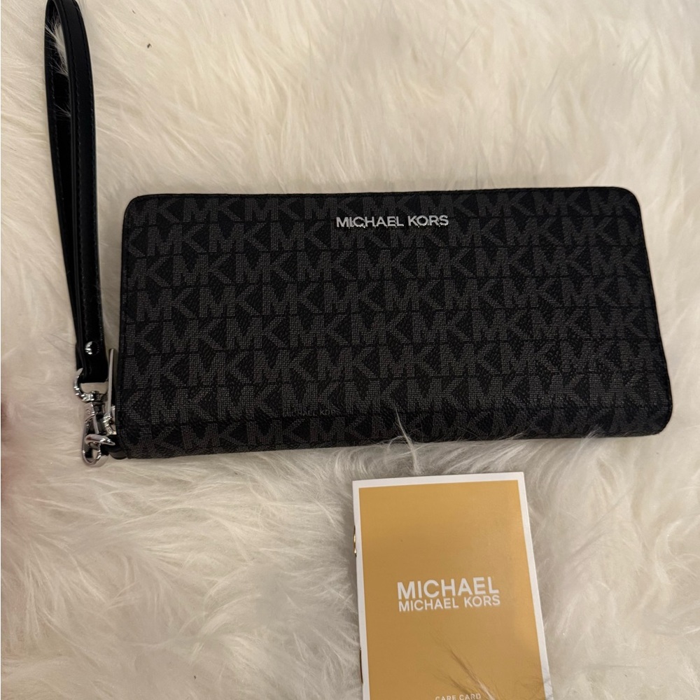 Michael Kors Black Logo Wristlet